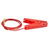 Rotes Zaunkabel mit Klemme