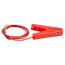Rotes Zaunkabel mit Klemme