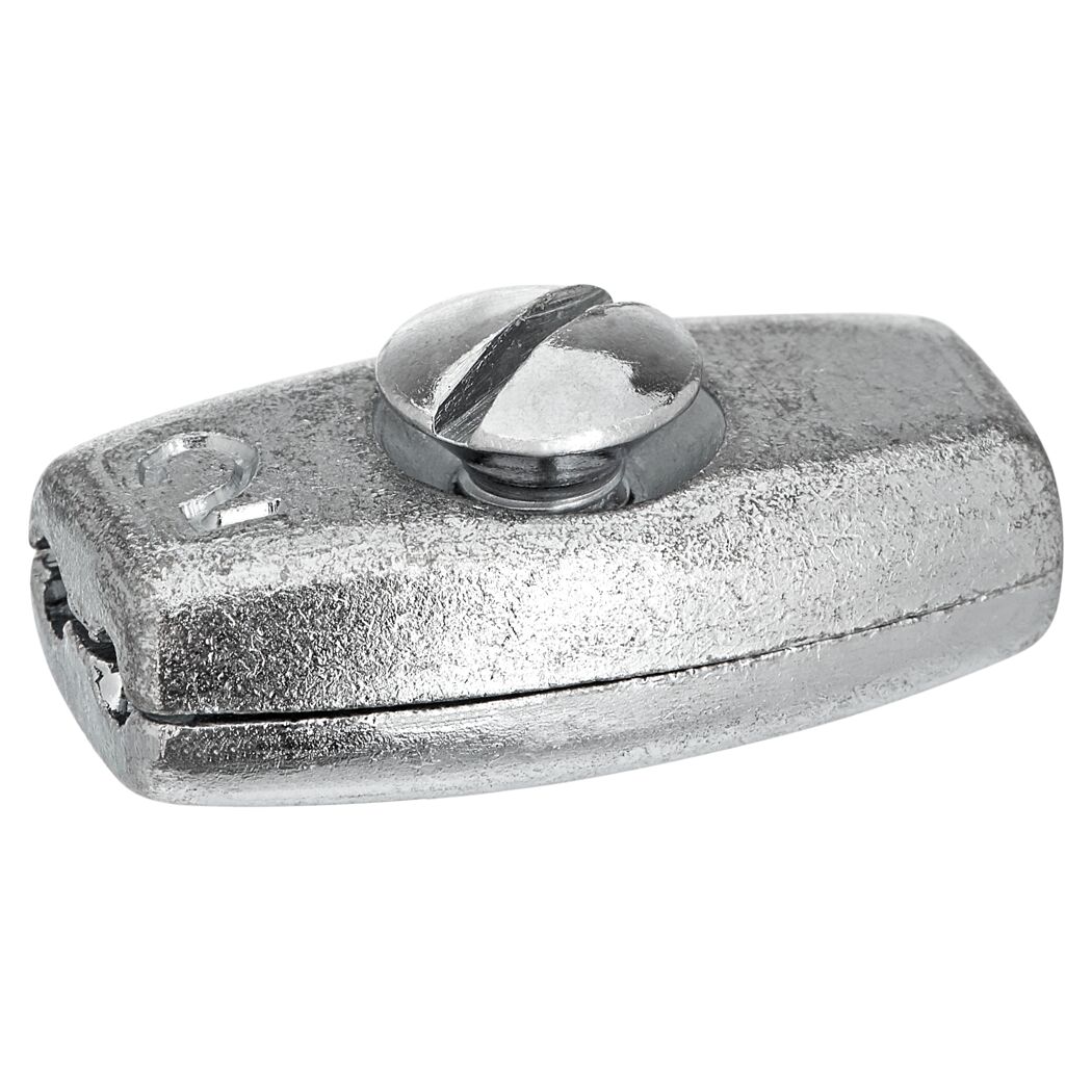 Ovaler Litzenverbinder aus verzinktem Metall