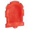 Roter Putzhandschuh mit Noppen