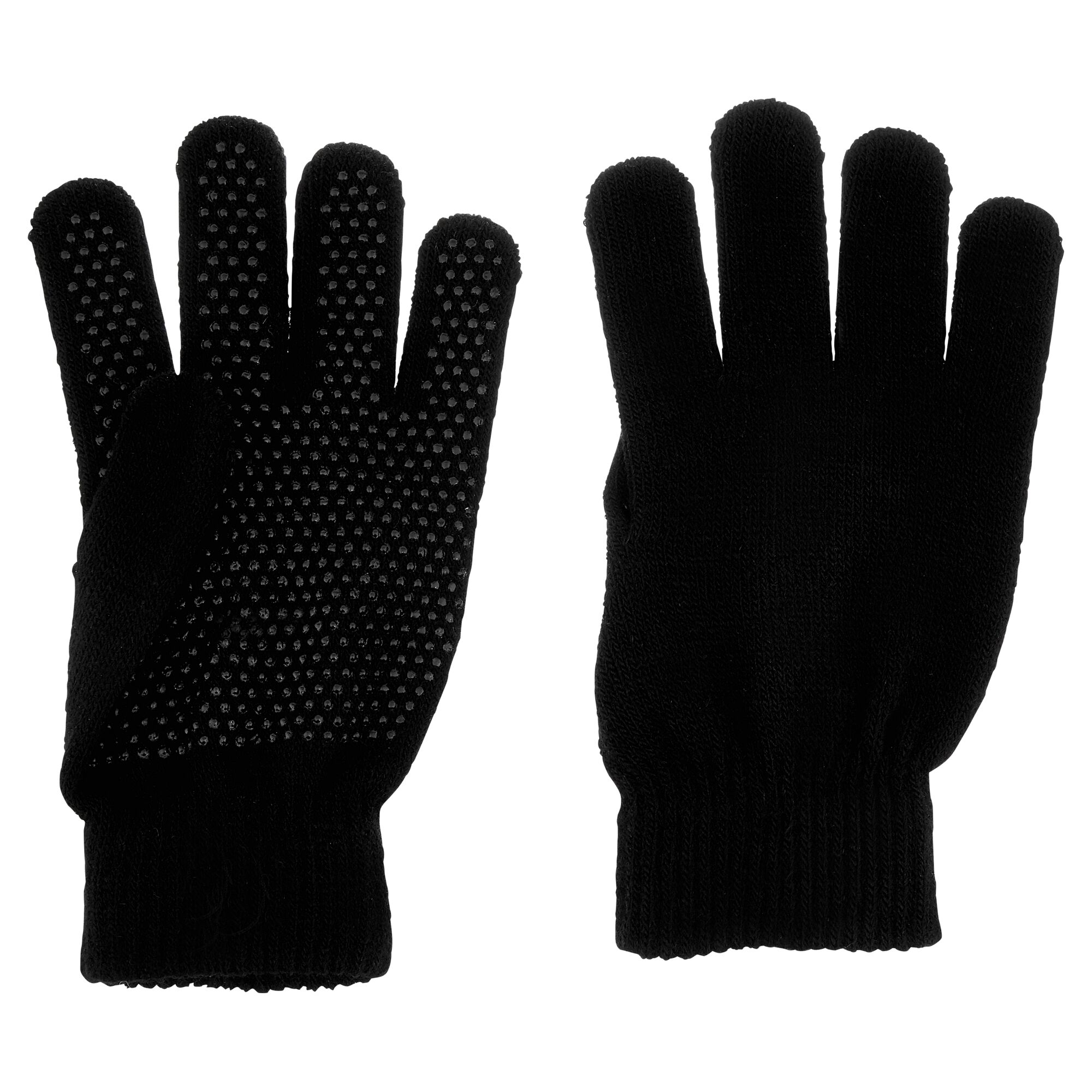 Ein Paar schwarze Reithandschuhe mit Grip