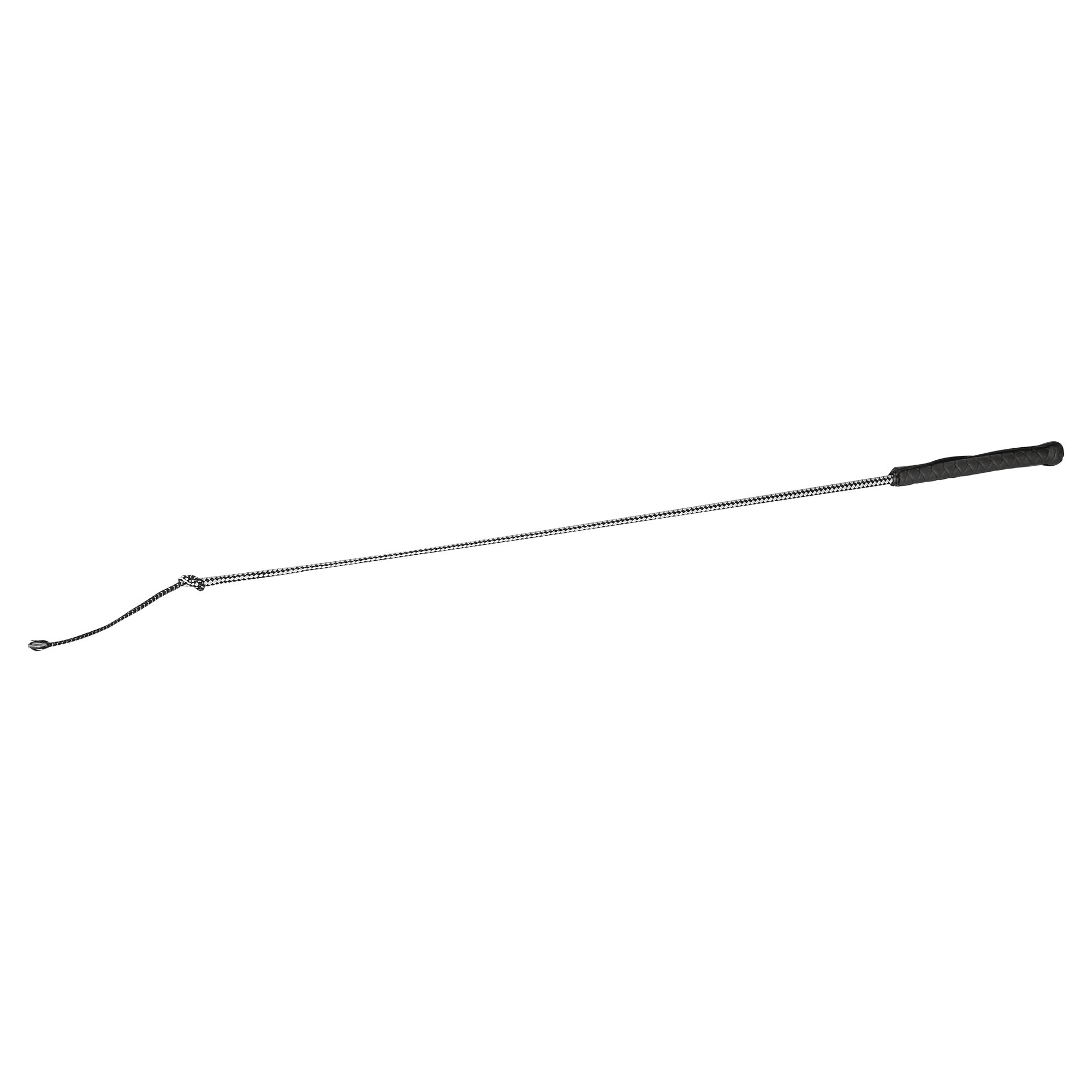 Schwarze Reitgerte mit weißer Umwicklung