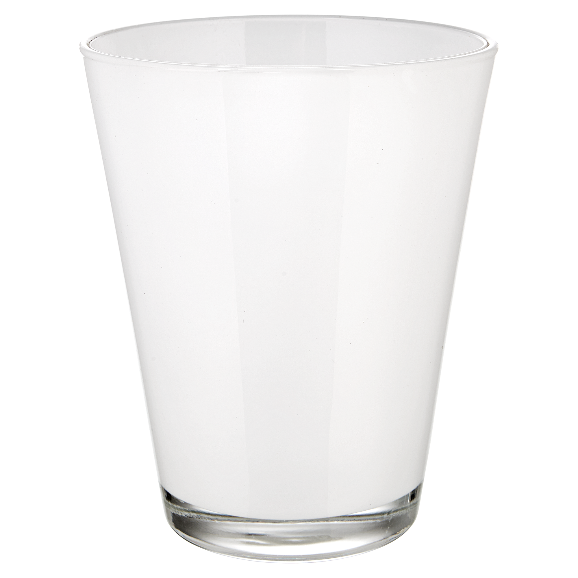 Weißer Glasübertopf