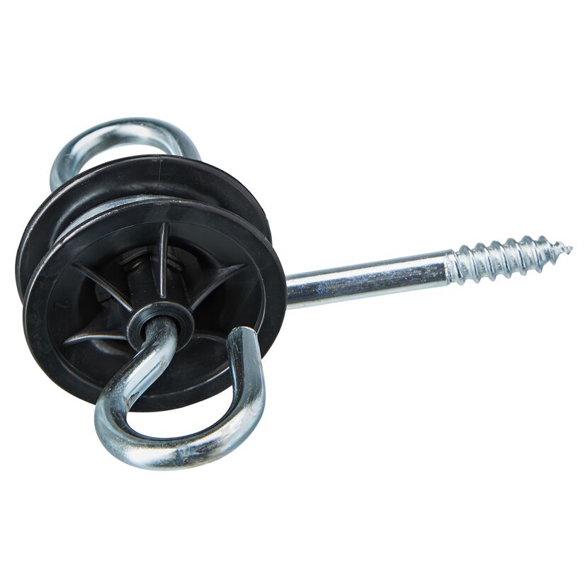 Schwarzer Torgriffisolator mit Schraube