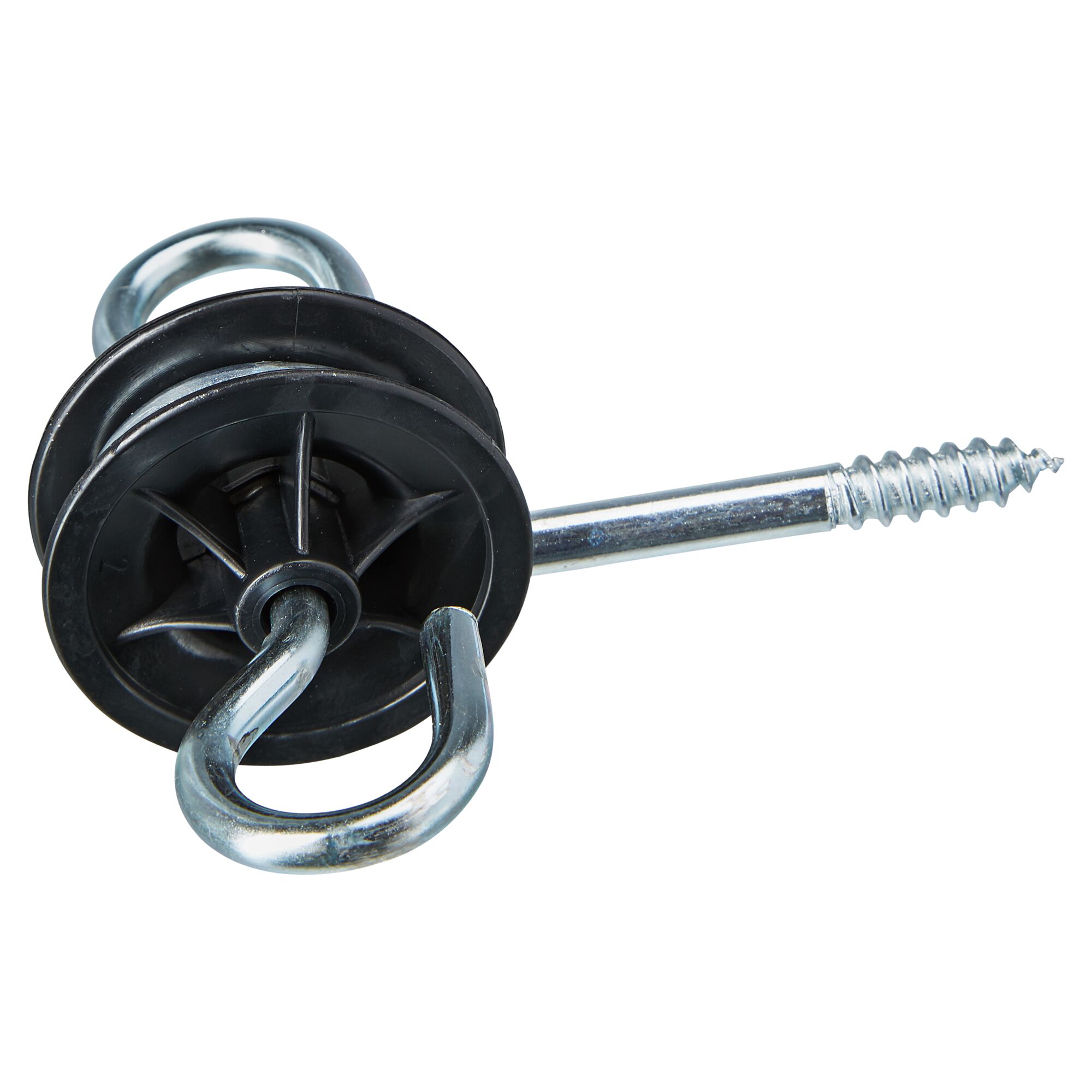 Schwarzer Torgriffisolator mit Schraube