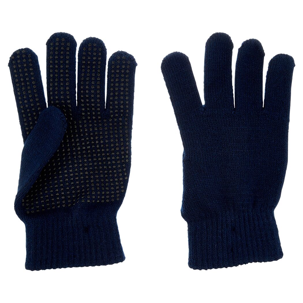 Dunkelblaue Reithandschuhe mit Grip