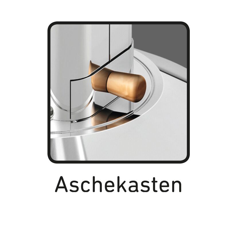 Aschekasten mit Holzgriff
