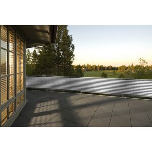 Balkonverkleidung 500 x 90 cm grau/weiß
