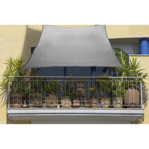 Balkon-Sonnensegel silbergrau 270 x 140 cm