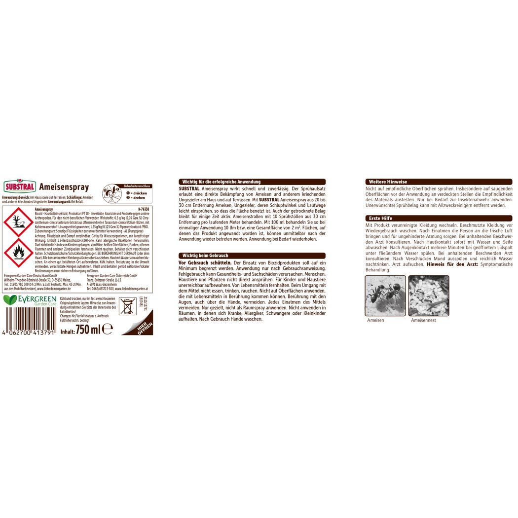 SUBSTRAL Ameisenspray, Ameisen, Ameisennest