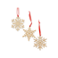 Verkleinertes Bild von Christbaumschmuck Schneeflocken natur/rot 6 Stück