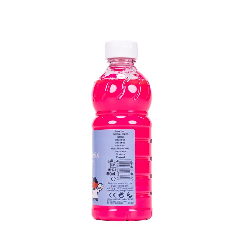 Flasche mit rosa Neonfarbe