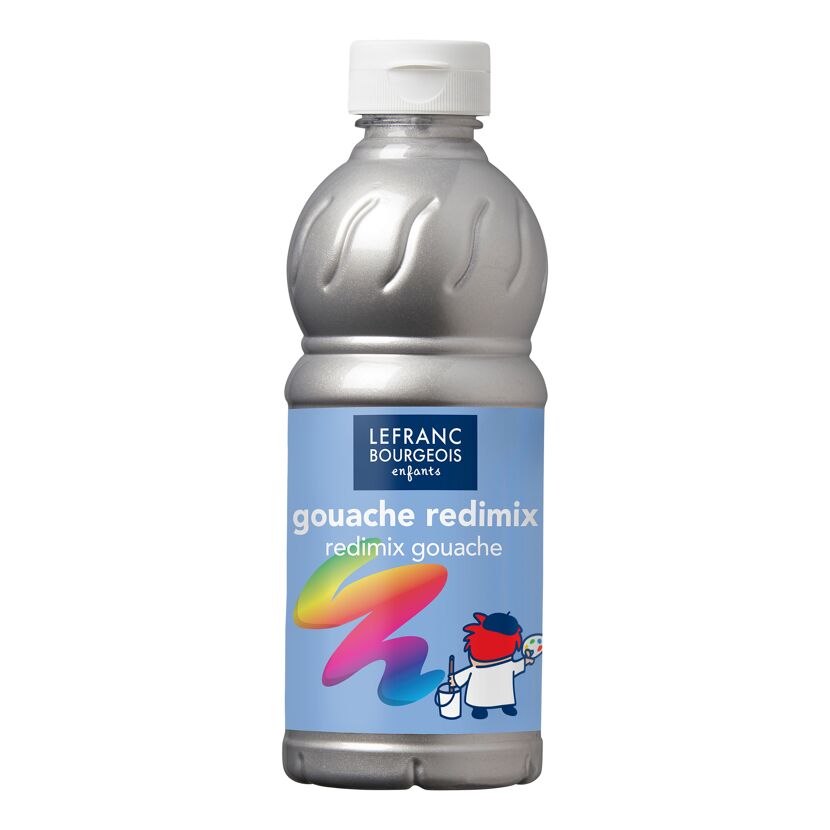 Silberne Flasche Gouache-Farbe von Lefranc Bourgeois