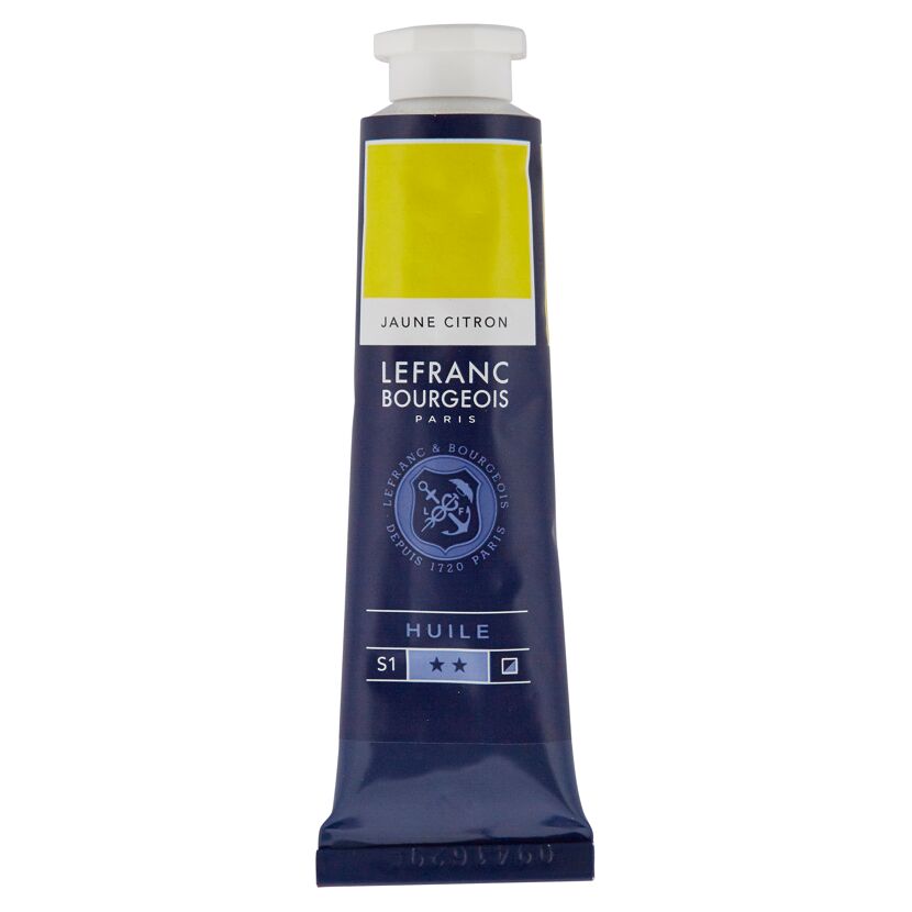 Tube mit Zitronengelber Ölfarbe von Lefranc Bourgeois