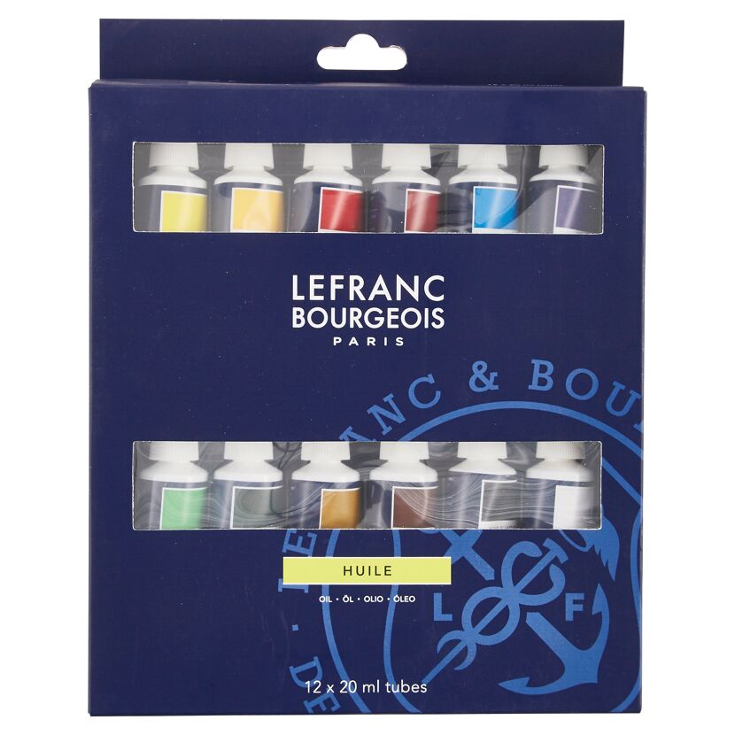 12 Tuben Ölfarbe von Lefranc Bourgeois
