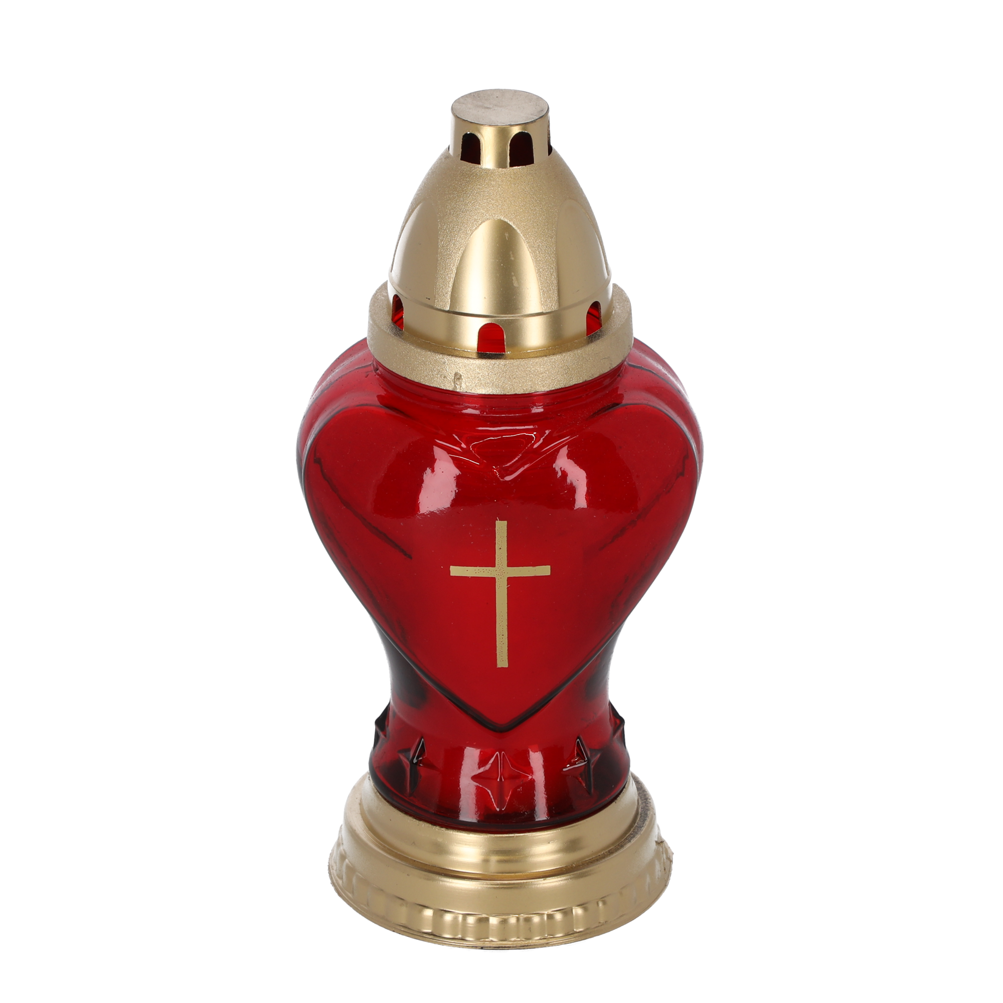 Grabkerze 'Iglesia' rot 23 cm
