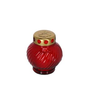 Grabkerze 'Iglesia' rot 13 cm