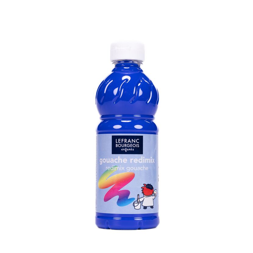 Flasche blaue Gouache