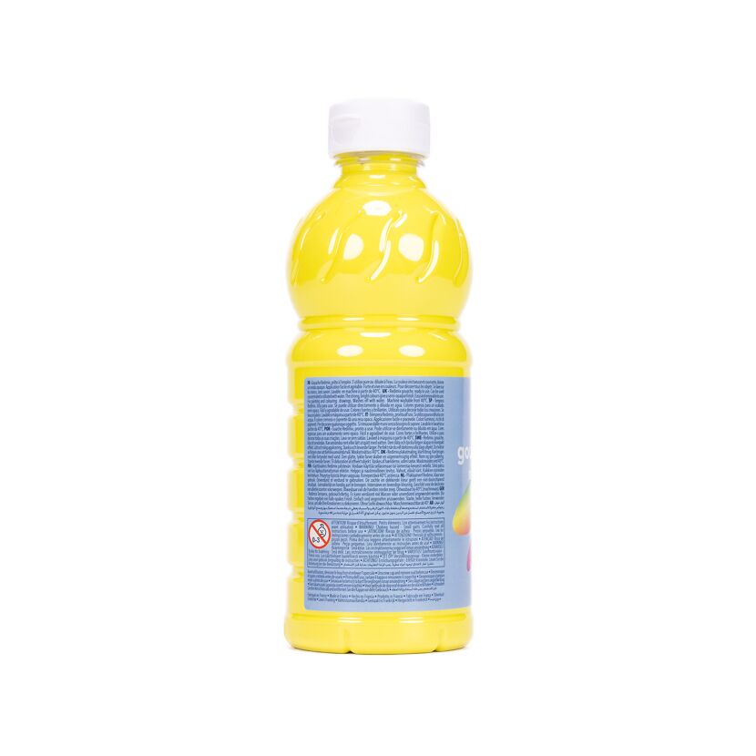 Flasche gelbe Temperafarbe