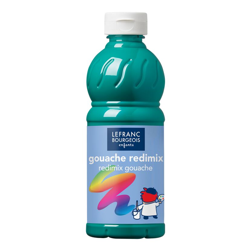 Grüne Fingerfarbe in Flasche
