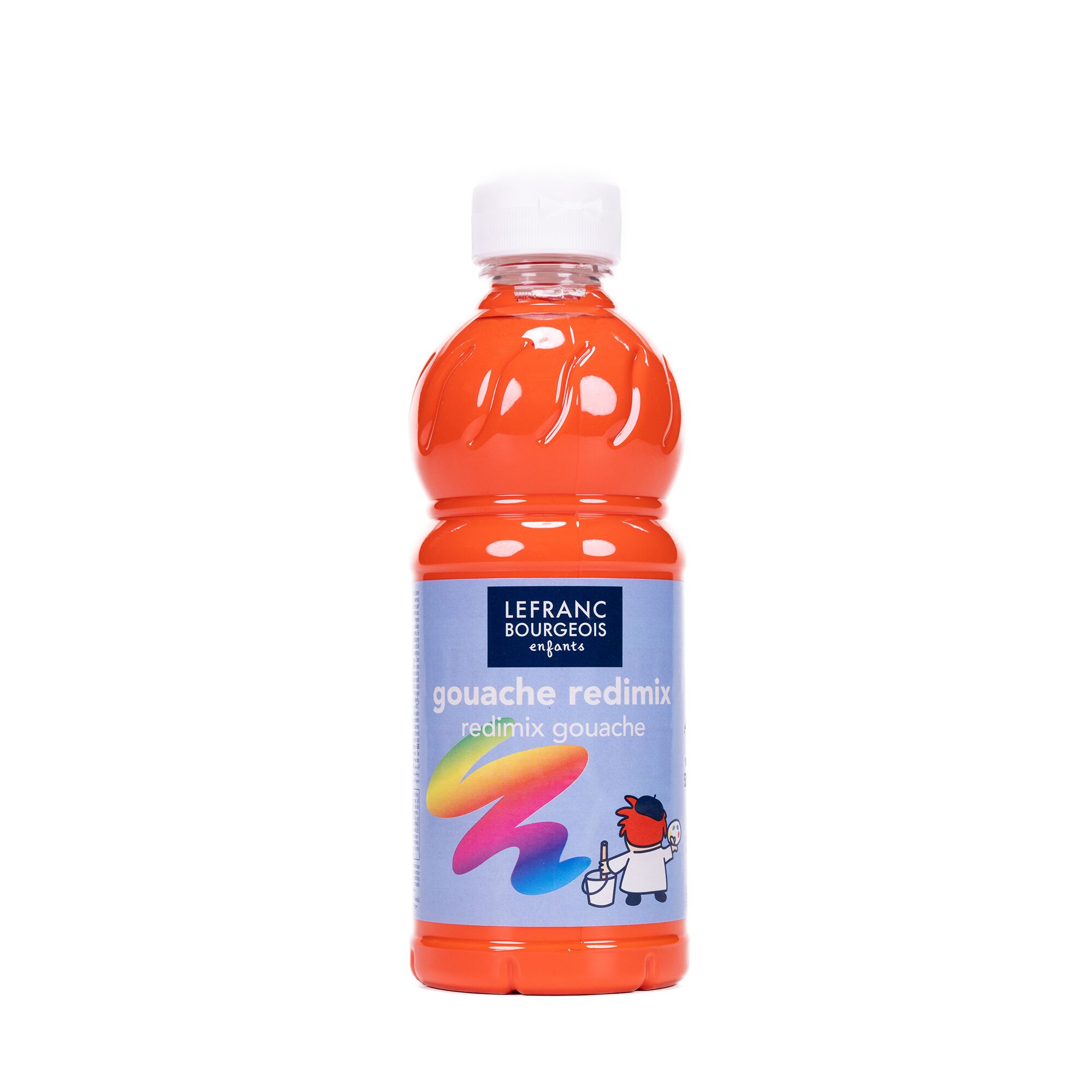 Flasche orange Farbe mit Pinsel