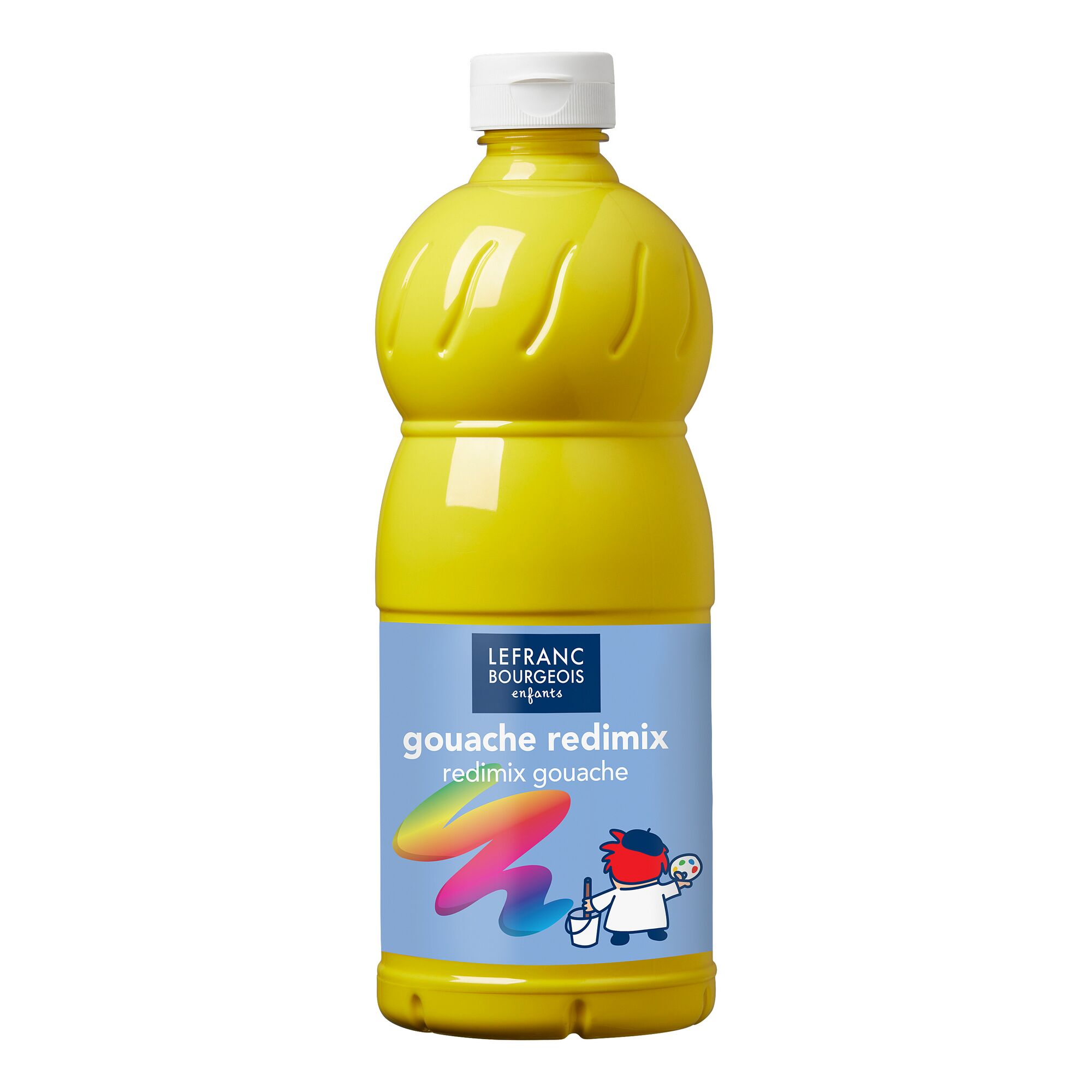 Flasche gelbe Gouache-Farbe
