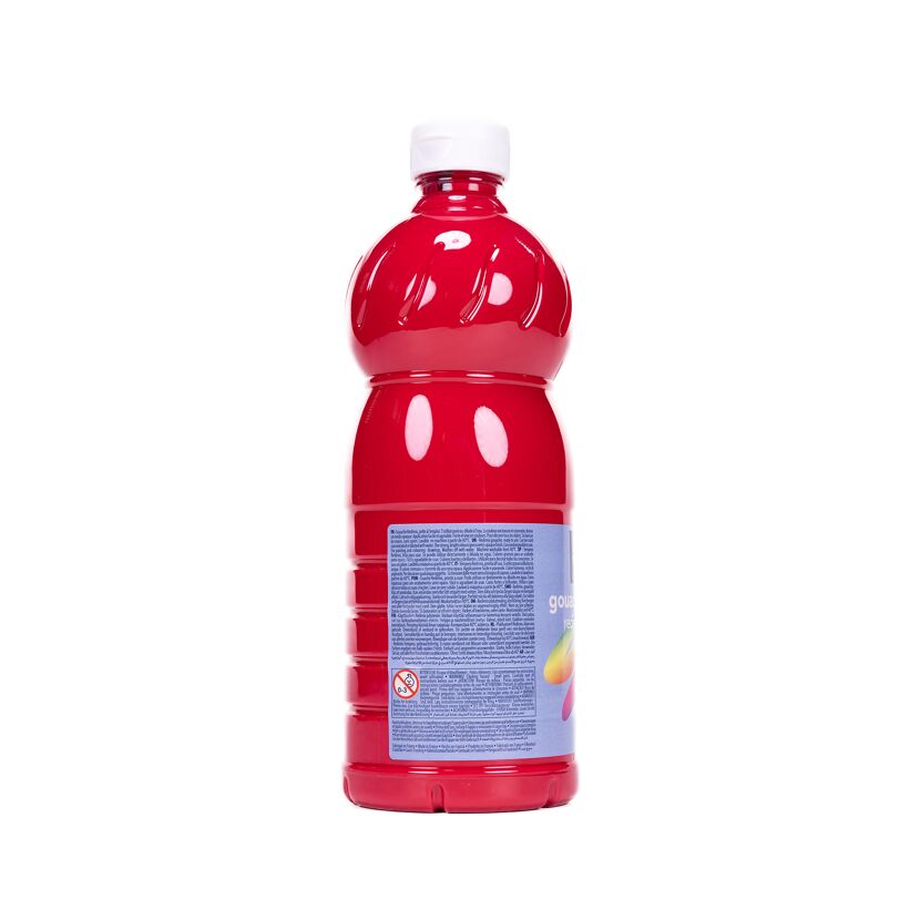 Flasche rote Plakatfarbe