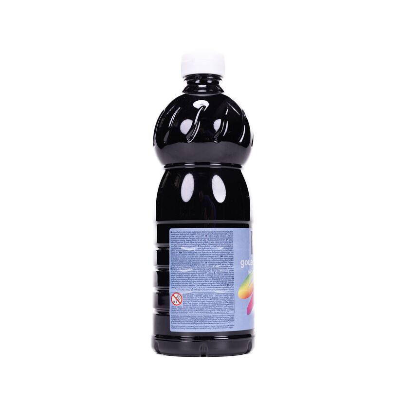 Schwarze Wasserfarbe in Plastikflasche