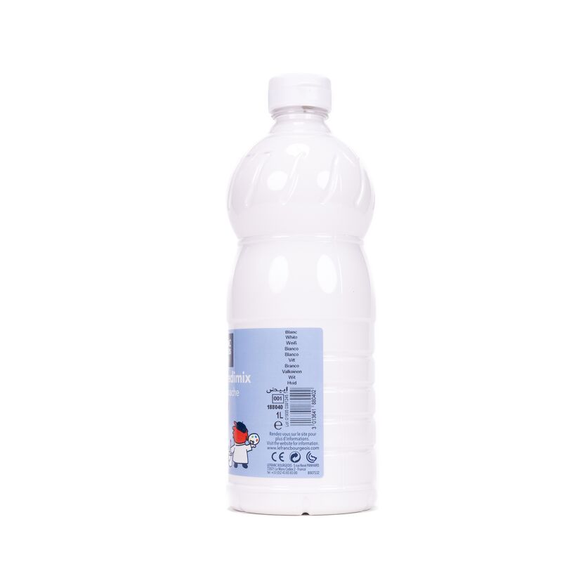 Flasche weiße Temperafarbe
