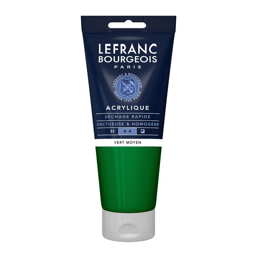Acrylfarbe in der Farbe Grün Mittel in einer Tube