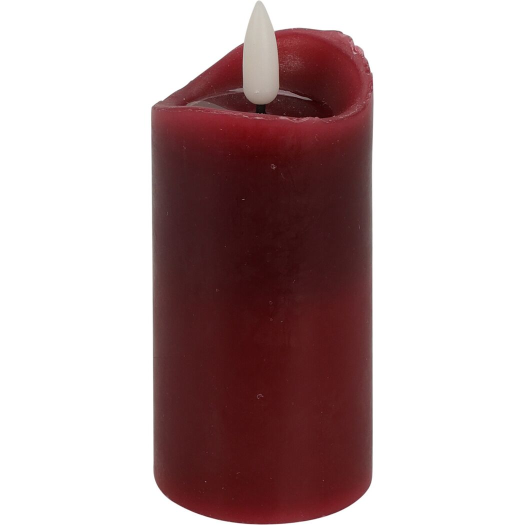 Rote LED-Kerze 5x10 cm
