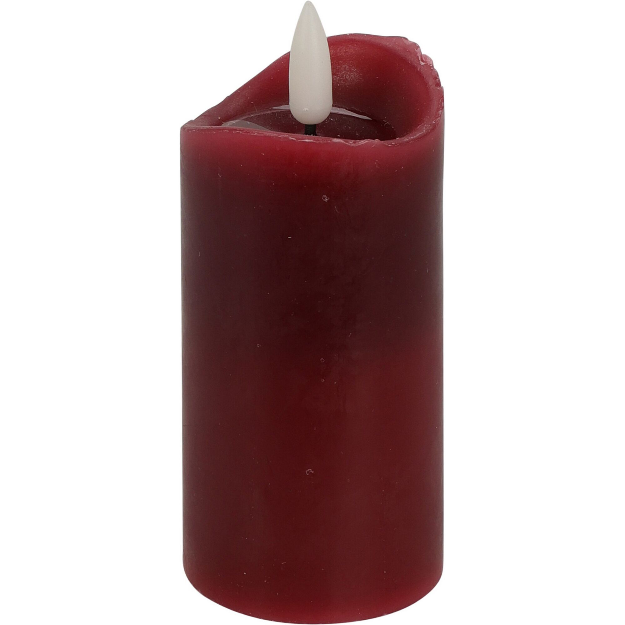 Rote LED-Kerze 5x10 cm