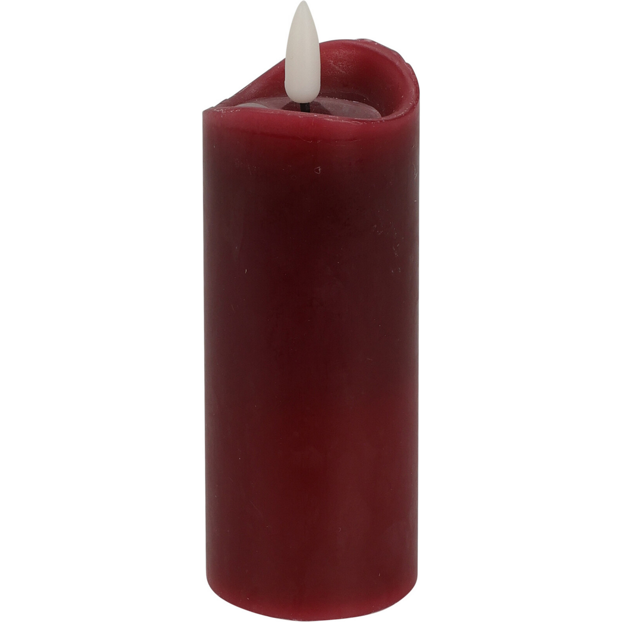 LED Kerze 5x12,5cm Bordeaux