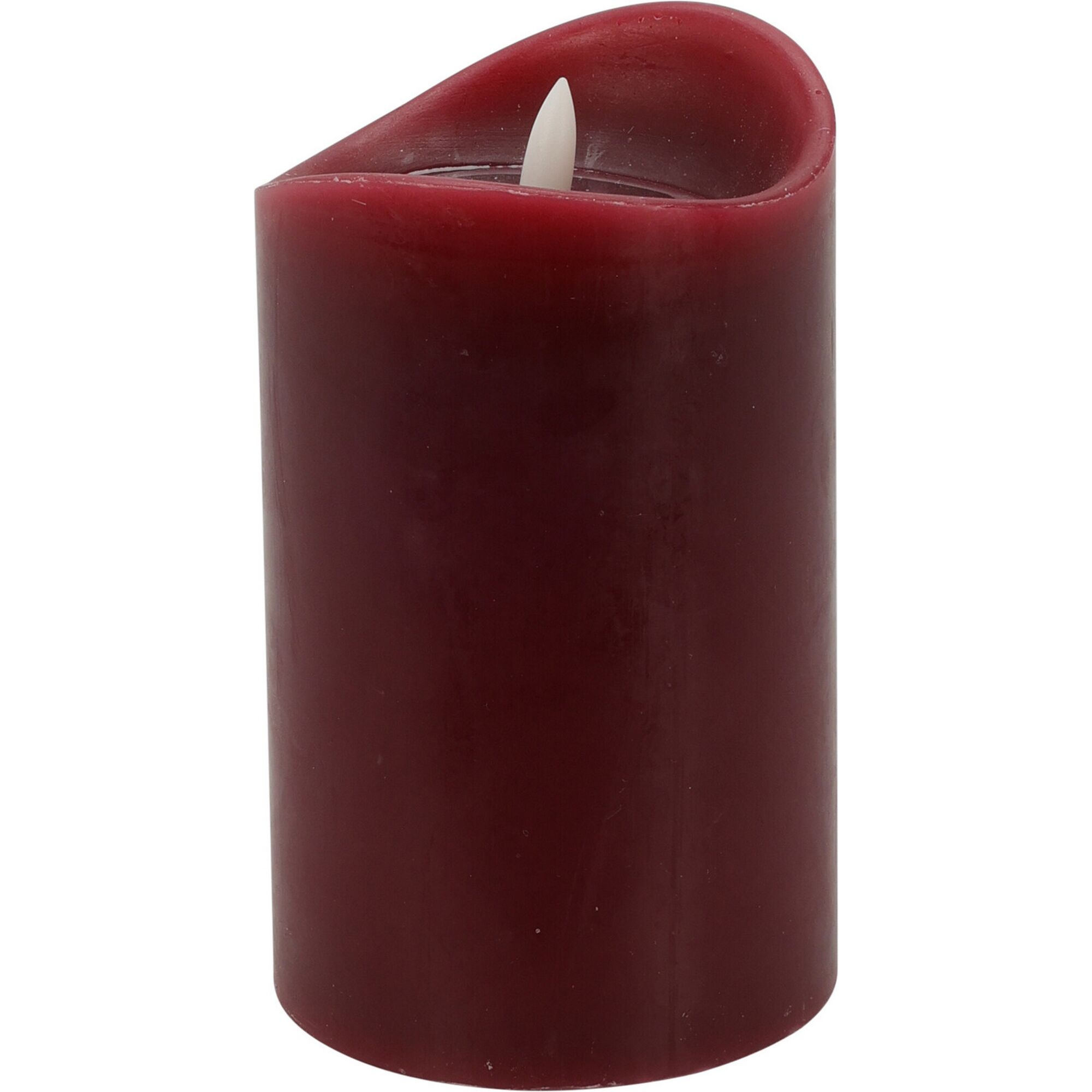LED Kerze 9x15cm Bordeaux
