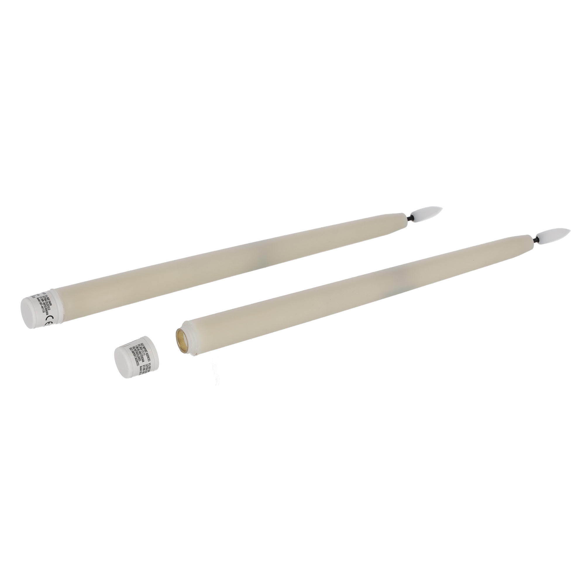 LED-Stabkerzen cremefarben 27 cm 2 Stück