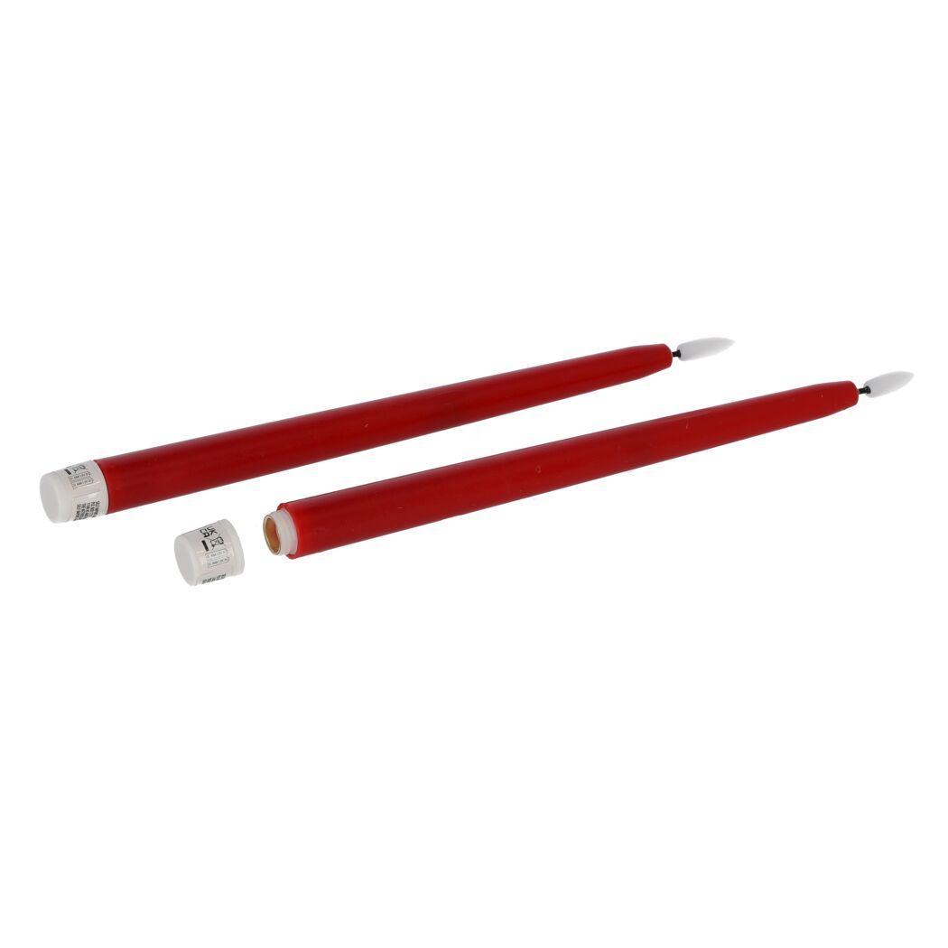 LED-Stabkerzen rot 27 cm 2 Stück