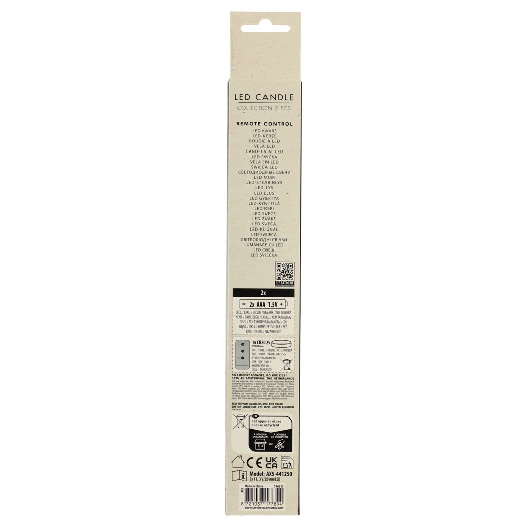 LED-Stabkerzen rot 27 cm 2 Stück