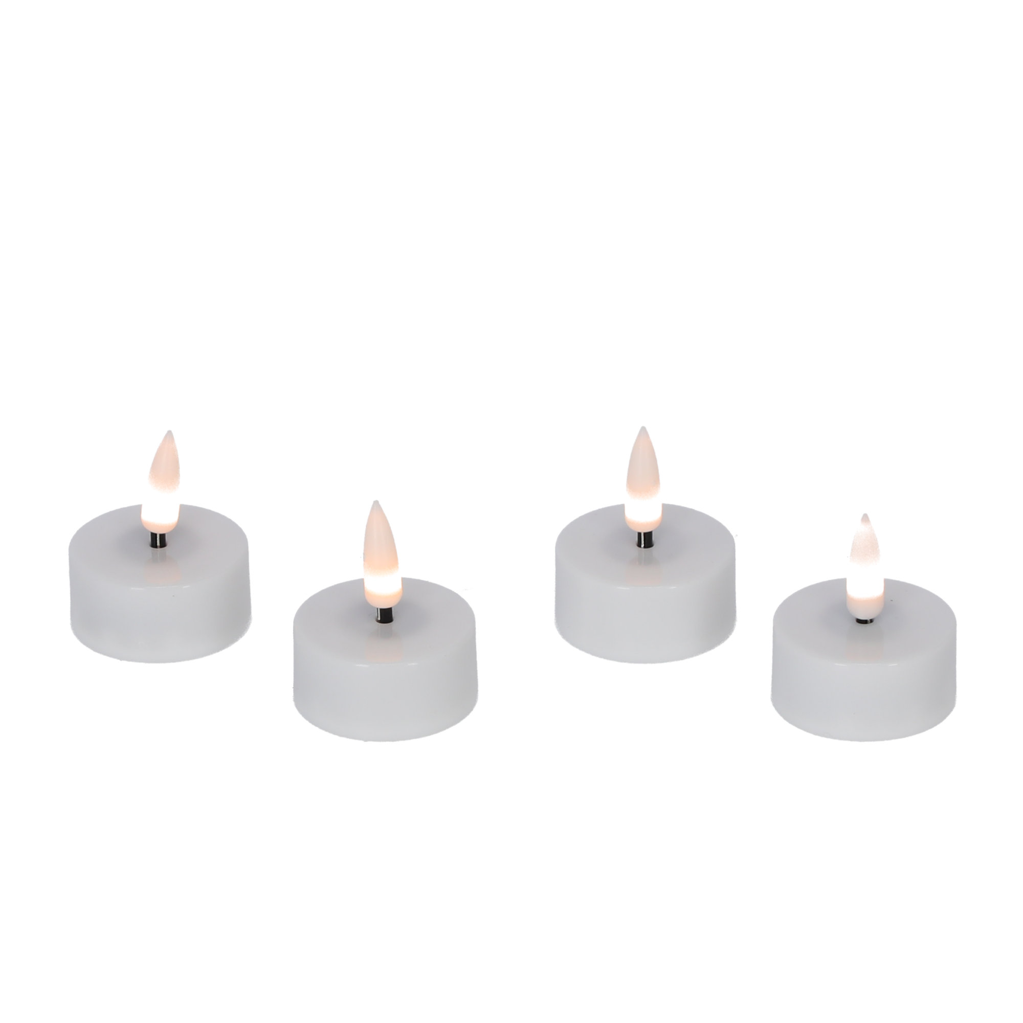 LED-Teelichter weiß 4 Stück