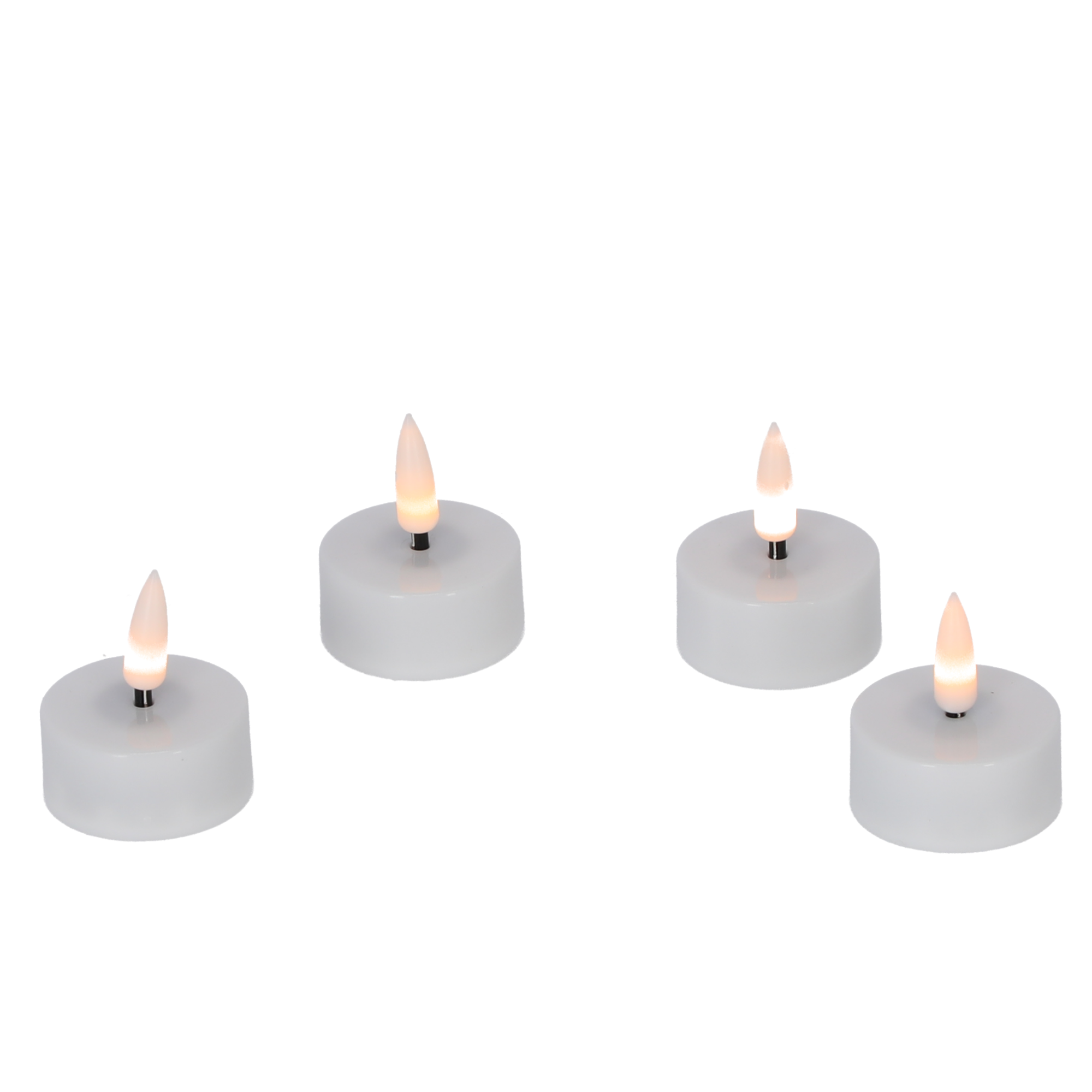 LED-Teelichter weiß 4 Stück