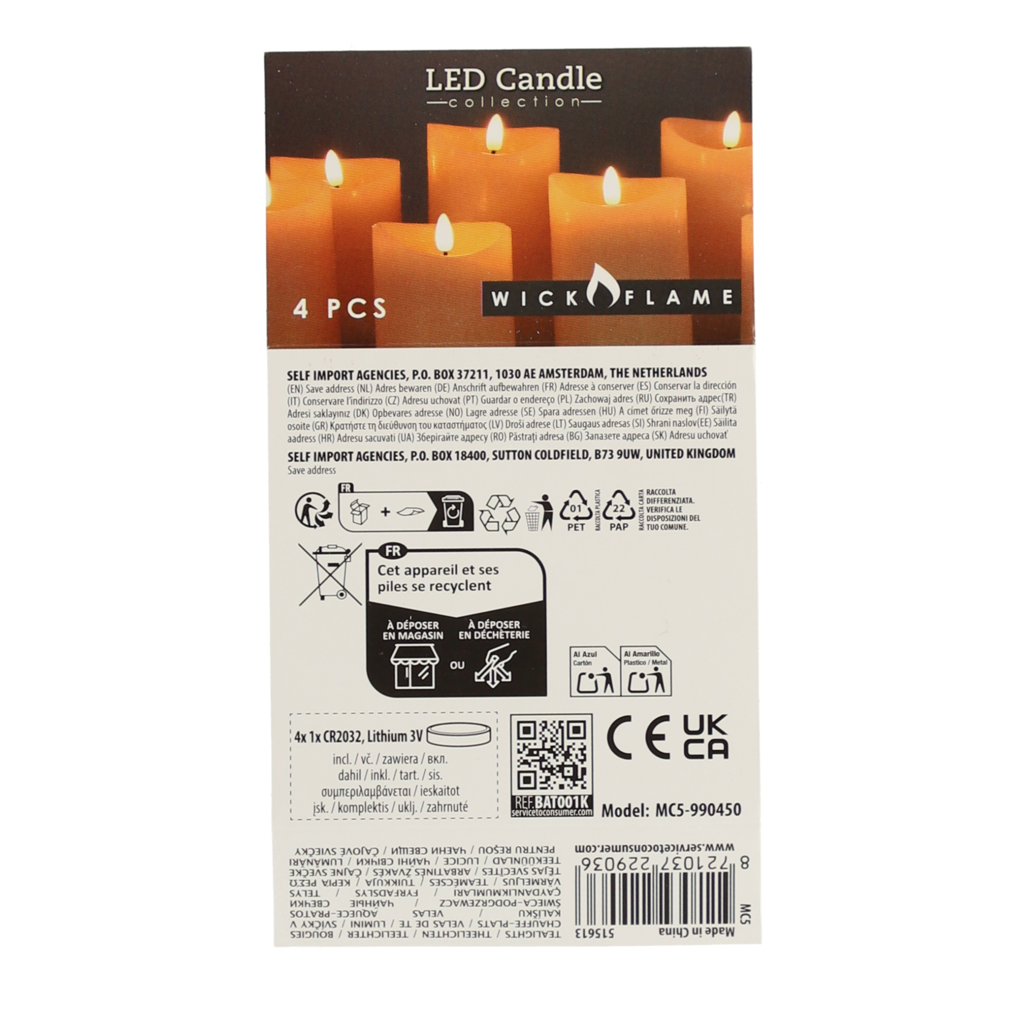 LED-Teelichter weiß 4 Stück