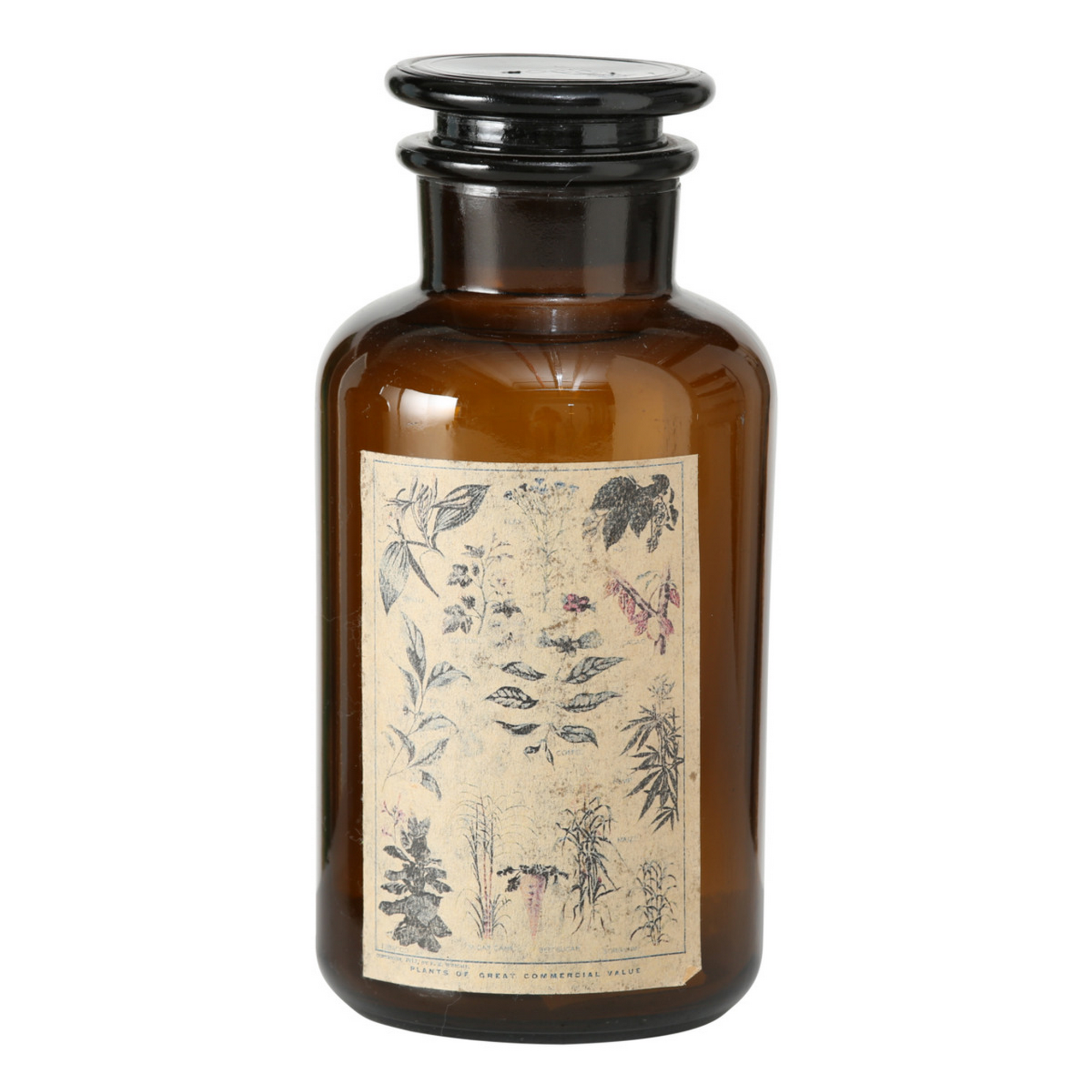 Flaschen-Set 'Herbs' Glas beige/braun Ø 25 x 22 cm + product picture