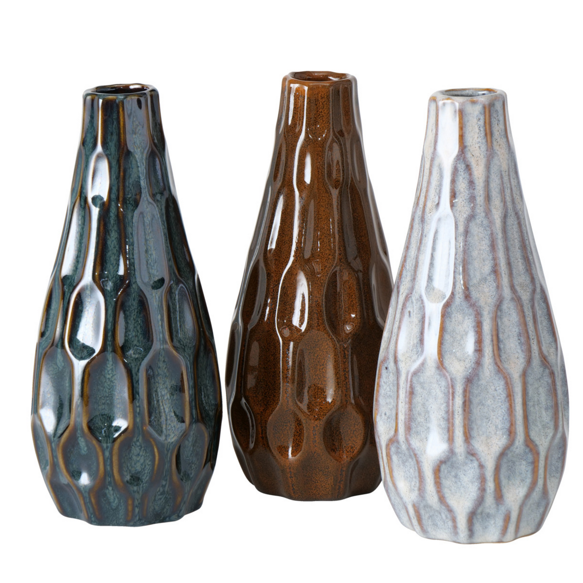 Vasen-Set 'Lenja' Porzellan mehrfarbig Ø 24 x 23 cm