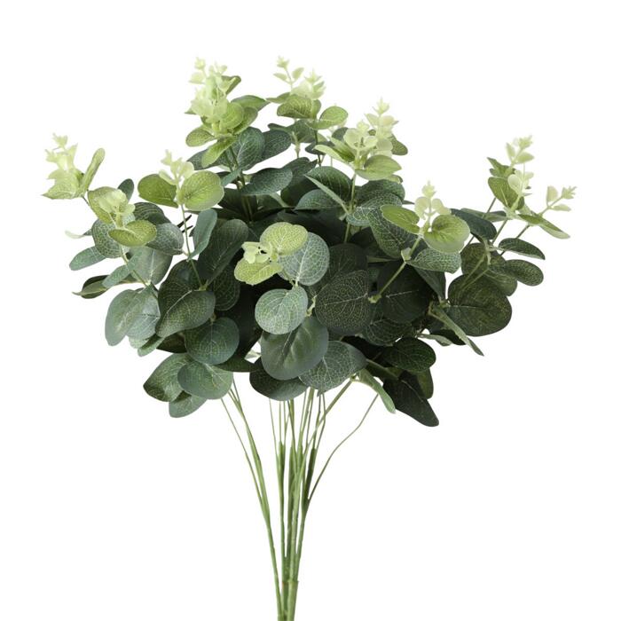 Dekozweig 'Eukalyptus' Kunststoff grün