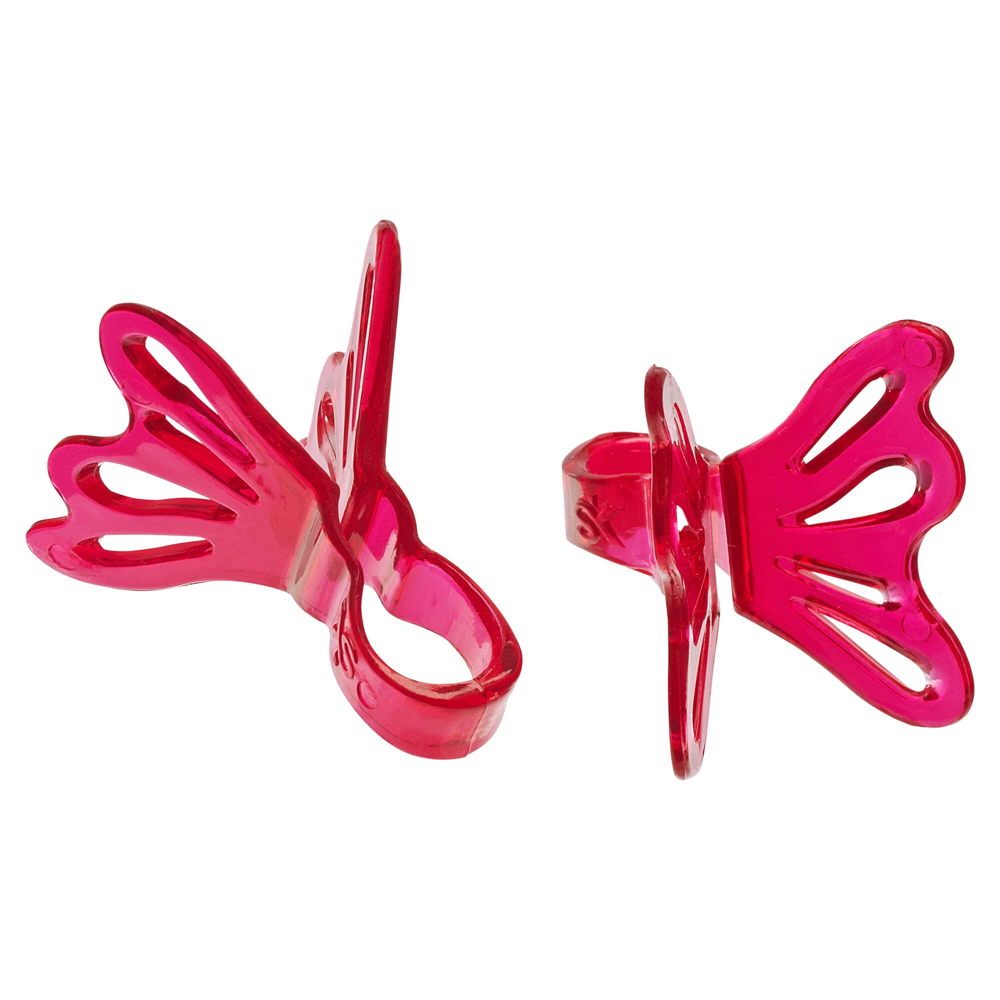 Zwei rosafarbene Orchideenclips