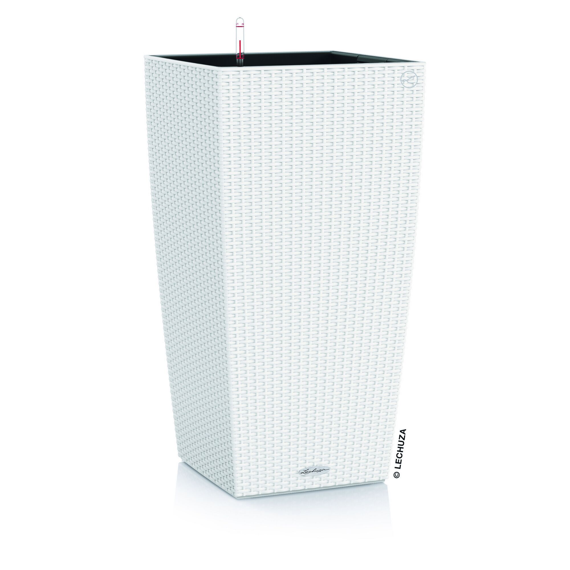 Weißer LECHUZA-Pflanztopf Cottage