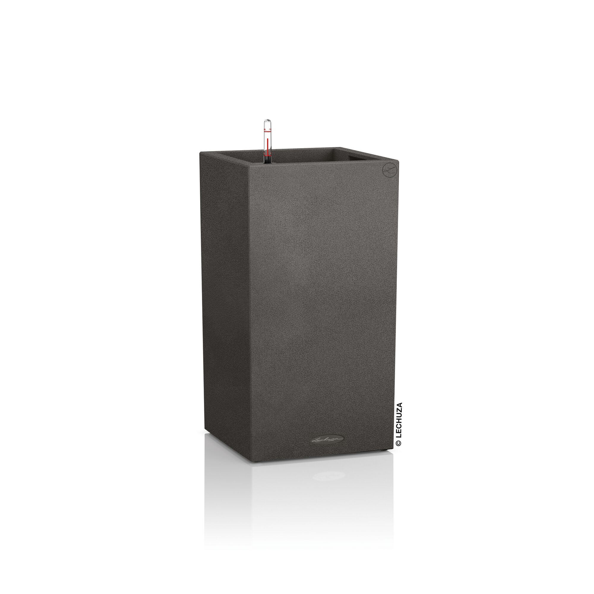 LECHUZA Pflanzgefäß Canto 40 Säule graphitschwarz