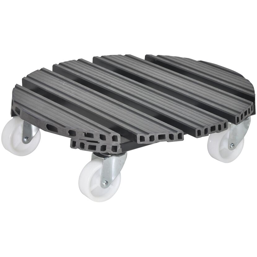 Pflanzenroller WPC anthrazit Ø 38,5 cm