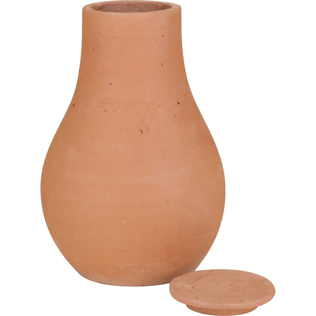 Bewässerungskrug 'Olla' Terracotta 1 Liter handgefertigt mit Deckel Ø 14 x H 19 cm