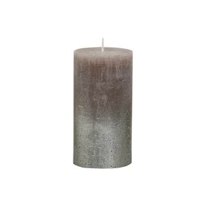 Stumpenkerze 'Rustik' taupe Ø 6,8 x 13 cm