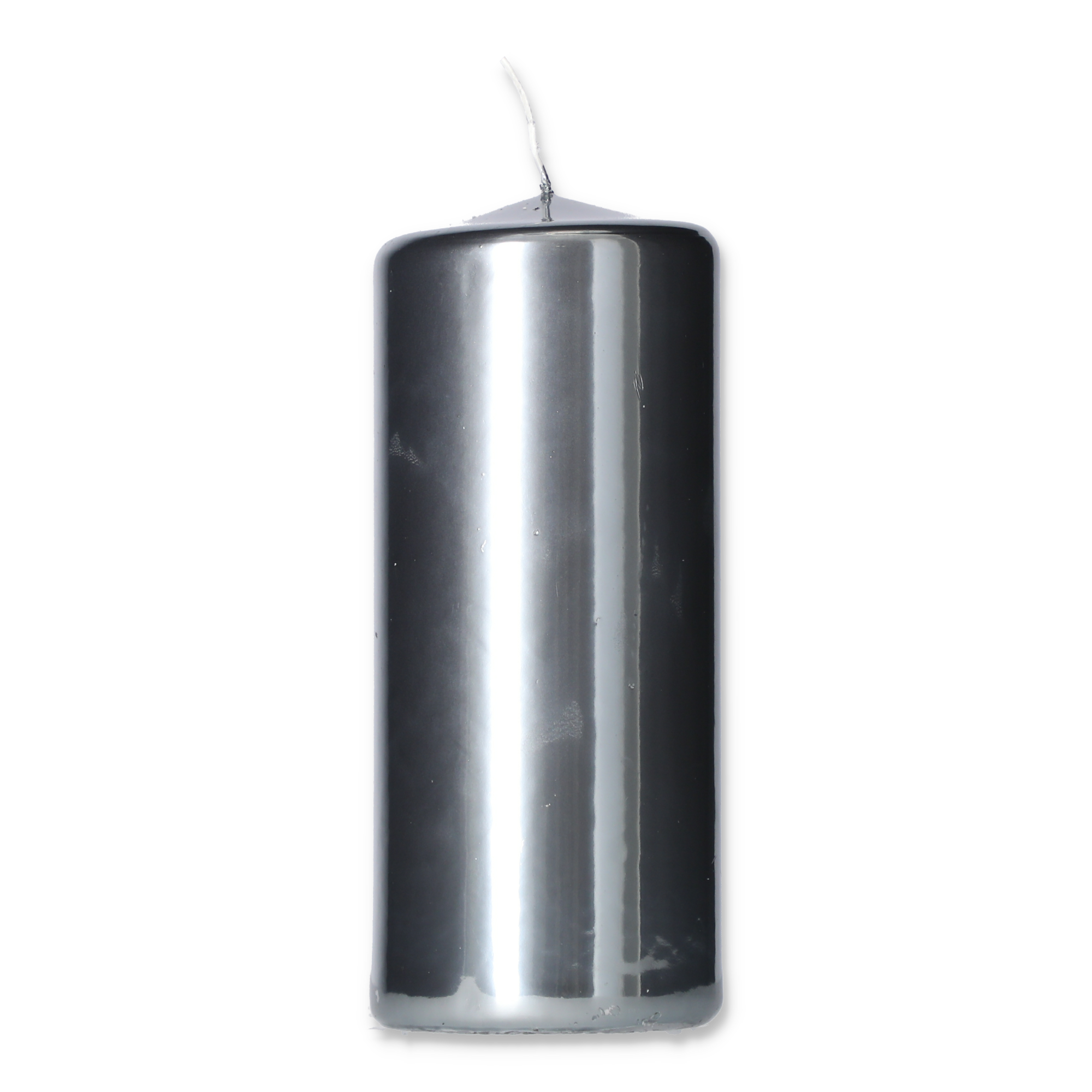 Spiegeleffekt-Kerze silbern Ø 7,5 x 18 cm + product picture
